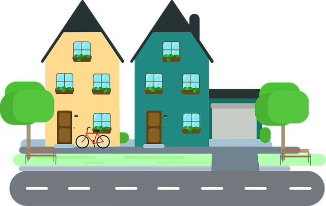 ilustrace rodinných domů s garáží